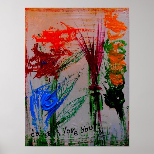 " omdat ik van je hou " abstracte posters (Voorkant)