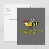 Omdat ik van je hou briefkaart (Voorkant / Achterkant)