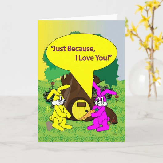 Omdat ik van je hou kaart (Gele Bloem)