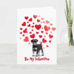 Omdat ik van je hou, Schnauser Dog Valentijn Feestdagen Kaart