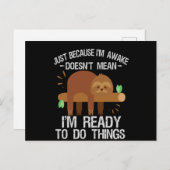 Omdat ik wakker ben, wil ik niet zeggen dat ik kla aankondigingskaart (Voorkant / Achterkant)