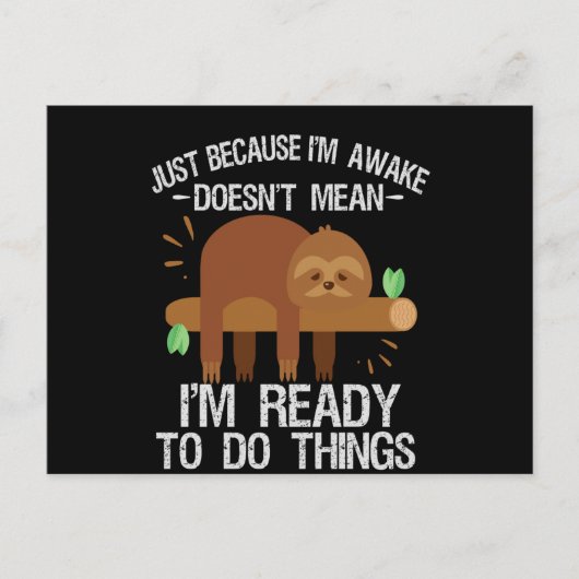 Omdat ik wakker ben, wil ik niet zeggen dat ik kla aankondigingskaart (Voorkant)