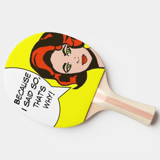 Omdat ik zo'n stripboek zei pingpong Paddle Tafeltennisbatje (Zijkant)