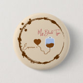 Omdat je 90% espresso bent en dat weet iedereen. ronde button 5,7 cm (Voorkant)