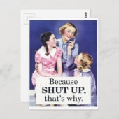 Omdat je dat zo dicht houdt briefkaart (Voorkant / Achterkant)