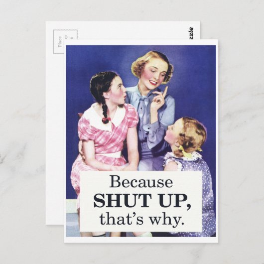 Omdat je dat zo dicht houdt briefkaart (Voorkant / Achterkant)