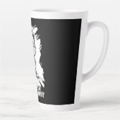 Omdat je dom bent – ironische statement-motiv latte mok (Rechts)
