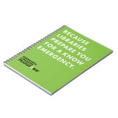 Omdat je een Spiral notebook voor noodgevallen ken Notitieboek (Linkerzijde)