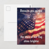 Omdat je hebt gediend  briefkaart (Voorkant / Achterkant)