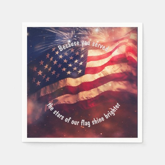 Omdat je hebt gediend servet (Voorkant)