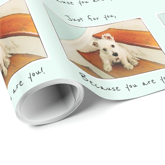 Omdat je jezelf bent, wiestie puppy op stap cadeaupapier (Rol Hoek)