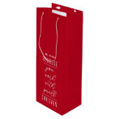 Omdat je met kleine kinderen werkt met een waszak wijn cadeautas (Voorkant Gekanteld)