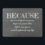 Omdat je mijn leven ophelderde BRIDESMAID CARD Kaart<br><div class="desc">Omdat je geweldig bent - mooie bruidsmeisje voorstel kaart</div>