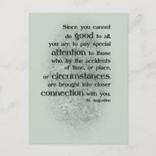 Omdat je niet goed kunt doen voor iedereen briefkaart