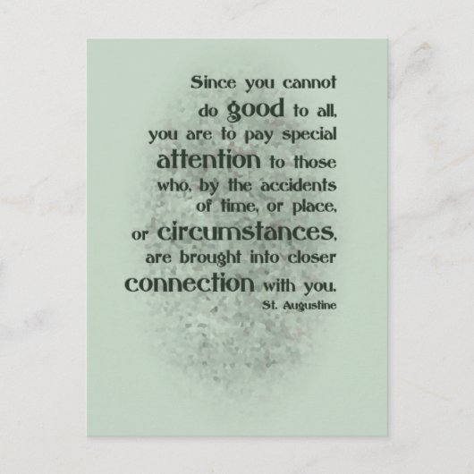 Omdat je niet goed kunt doen voor iedereen briefkaart (Voorkant)