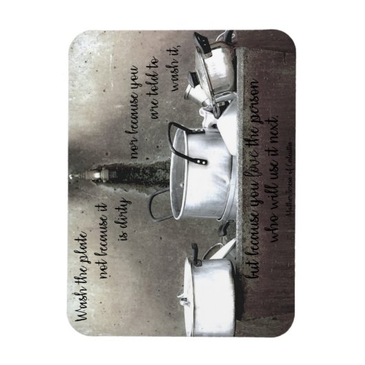 "Omdat je van" keuken magneet (Verticaal)