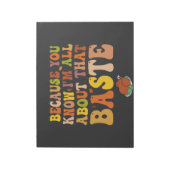 Omdat je weet dat ik helemaal om die Baste Funny d Notitieblok (Linkerzijde)