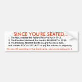 Omdat je zit... bumpersticker (Voorkant)