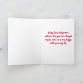 OMDAT *JOU* IK WEET WAT *LOVE IS* FEESTDAGEN KAART (Binnen)