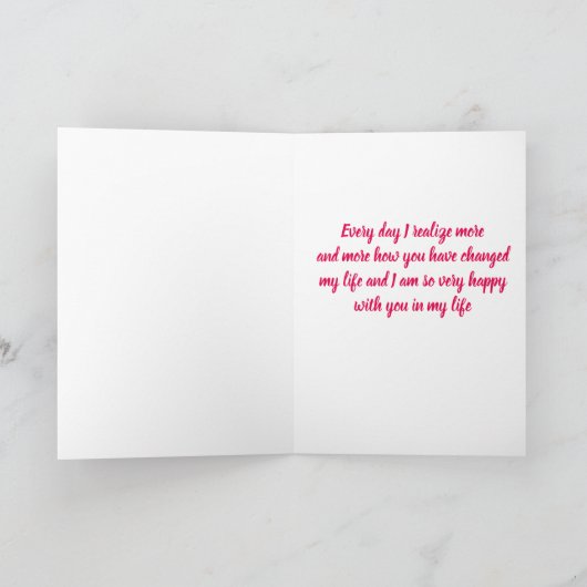 OMDAT *JOU* IK WEET WAT *LOVE IS* FEESTDAGEN KAART (Binnen)