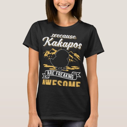 Omdat Kakapos geweldige Kakapo schrikt T-shirt (Voorkant)