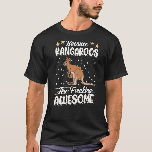 Omdat Kangaroos geweldige Kangaroo schrikt T-shirt (Voorkant)