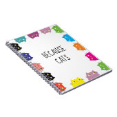 Omdat katten notitieboek grappig kleurrijk (Rechterzijde)