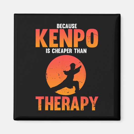 Omdat Kenpo beter is dan therapie Karate grap W Magneet (Voorkant)