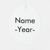 Omdat Lashes Metalen Ornament (Achterkant)