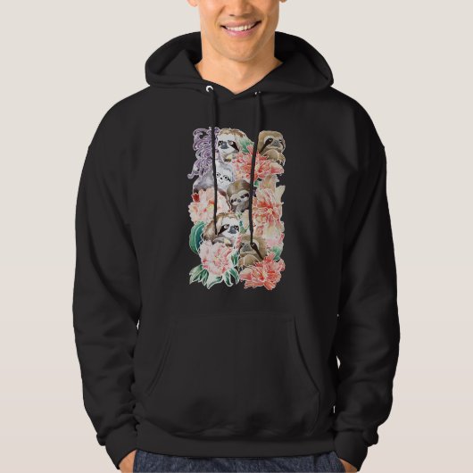 Omdat luiaards waterkleur hoodie (Voorkant)
