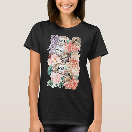 Omdat luiaards waterkleur t-shirt (Voorkant)