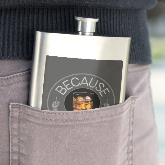Omdat Mensen (whiskey) Flask Flacon (Voorbeeld)