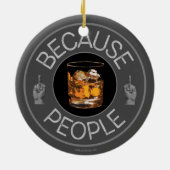 Omdat mensen (whisky) keramisch ornament (Achterkant)