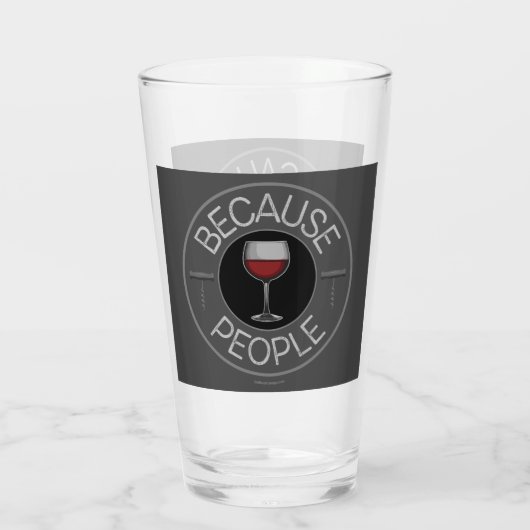 Omdat mensen (wijn) glas (Achterkant)