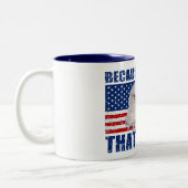 OMDAT MERICA DAT DE Mok VAN Vlag Eagle Coffee IS (Links)