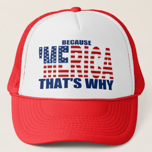 OMDAT 'MERICA' DAT IS WAAROM DE Vlag Tucker Hat Trucker Pet