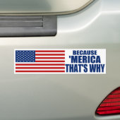 OMDAT 'MERICA' DAT IS WAAROM ONS Vlag Bumpersticke Bumpersticker (Op auto)