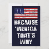 Omdat 'MERICA' dat is waarom patriottische partij  Kaart (Voorkant)