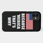 OMDAT MERICA DAT IS WAAROM US Flag iPhone 5 Hoesje (Achterkant (horizontaal))