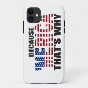 OMDAT MERICA DAT IS WAAROM US Flag iPhone 5 Hoesje
