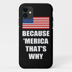 OMDAT MERICA DAT IS WAAROM VS Vlag iPhone 5 Hoes