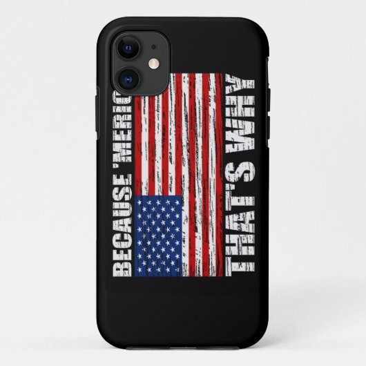 OMDAT MERICA de vlag van de VS iPhone 5 Hoesje dre (Achterkant)