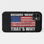 OMDAT MERICA de vlag van de VS iPhone 5 Hoesje dre (Achterkant (horizontaal))