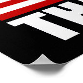 OMDAT 'MERICA DIE WAAROM ONS Vlag Poster (klein) I (Hoek)