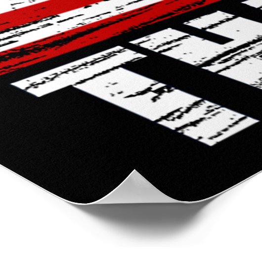 OMDAT 'MERICA DIE WAAROM ONS Vlag Poster (klein) I (Hoek)