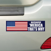 OMDAT 'MERICA' WAAROM Bumpersticker IS (Op auto)