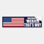 OMDAT 'MERICA' WAAROM Bumpersticker IS (Voorkant)