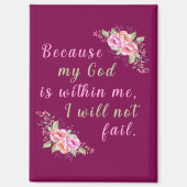 Omdat mijn God in mij is (wijn) Magneet (Voorkant)