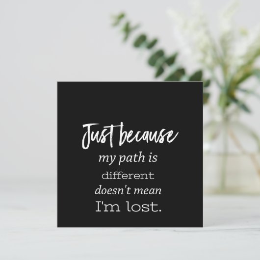 omdat mijn pad anders is dan hij. kaart (Staand voorkant)