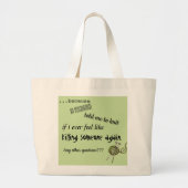 Omdat mijn psychiater zei dat ik moest breien grote tote bag (Voorkant)